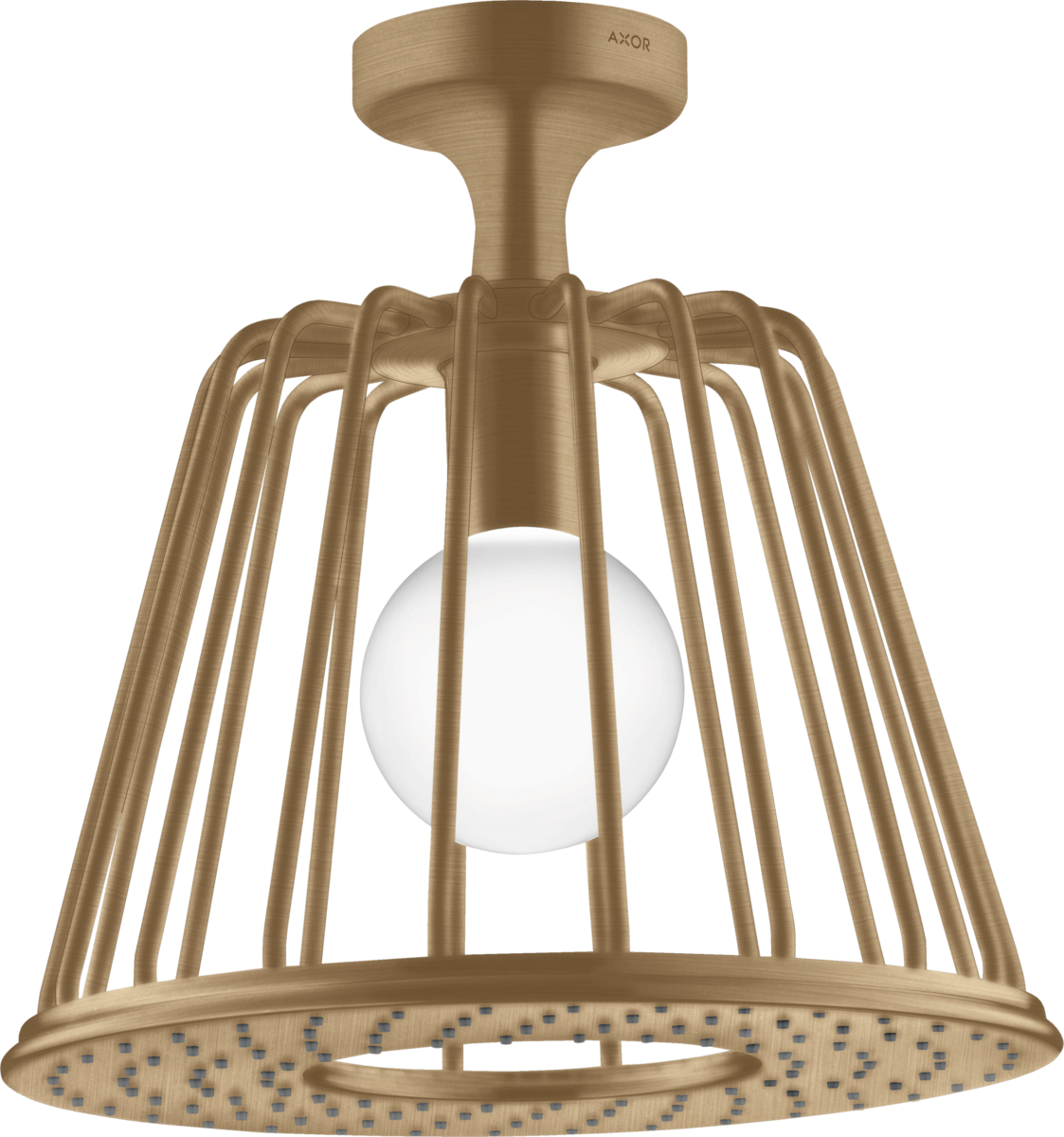 HANSGROHE AXOR LampShower/Nendo LampShower 275 1jet mit Deckenanschluss #26032140 - Brushed Bronze