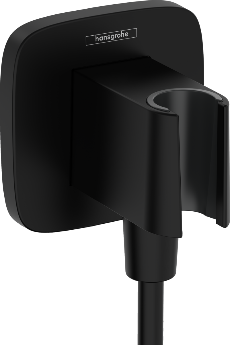HANSGROHE FixFit Q Wandanschluss mit Brausehalter #26887670 - Mattschwarz