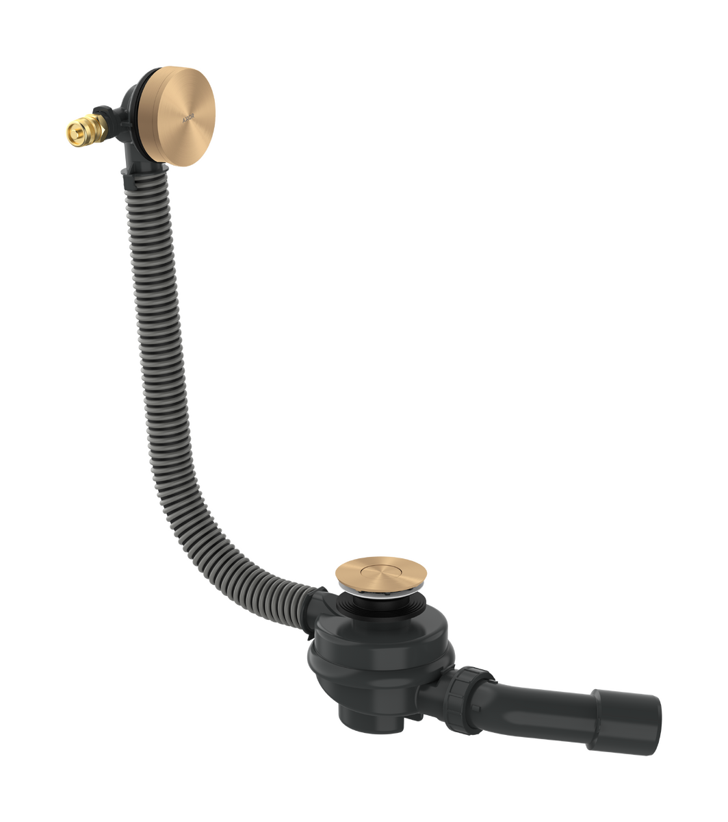 HANSGROHE AXOR Flexaplus Komplettset Ab- und Überlaufgarnitur für Badewanne #42541140 - Brushed Bronze