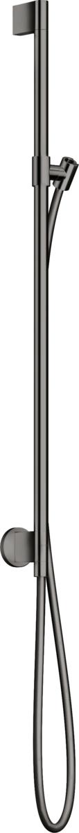 HANSGROHE AXOR One Brausestange 0,90 m mit Wandanschluss und Brauseschlauch 1,60 m #48792330 - Polished Black Chrome