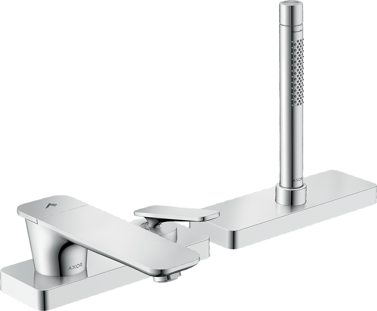 HANSGROHE AXOR Citterio C 3-Loch Einhebel-Wannenrandmischer mit sBox #49430000 - Chrom