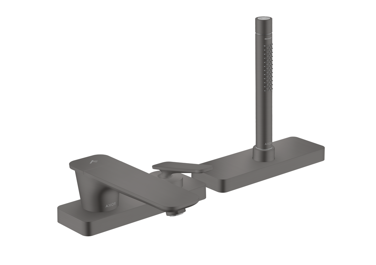 HANSGROHE AXOR Citterio C 3-Loch Einhebel-Wannenrandmischer mit sBox #49430340 - Brushed Black Chrome