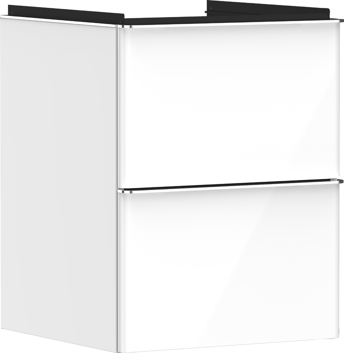 HANSGROHE Xelu Q Waschtischunterschrank Weiß Hochglanz 480/475 mit 2 Schubkästen für Handwaschbecken #54019000 - Weiß Hochglanz