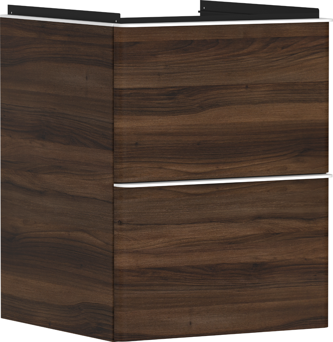 HANSGROHE Xelu Q Waschtischunterschrank Nussbaum Dunkel 480/475 mit 2 Schubkästen für Handwaschbecken #54022700 - Nussbaum Dunkel