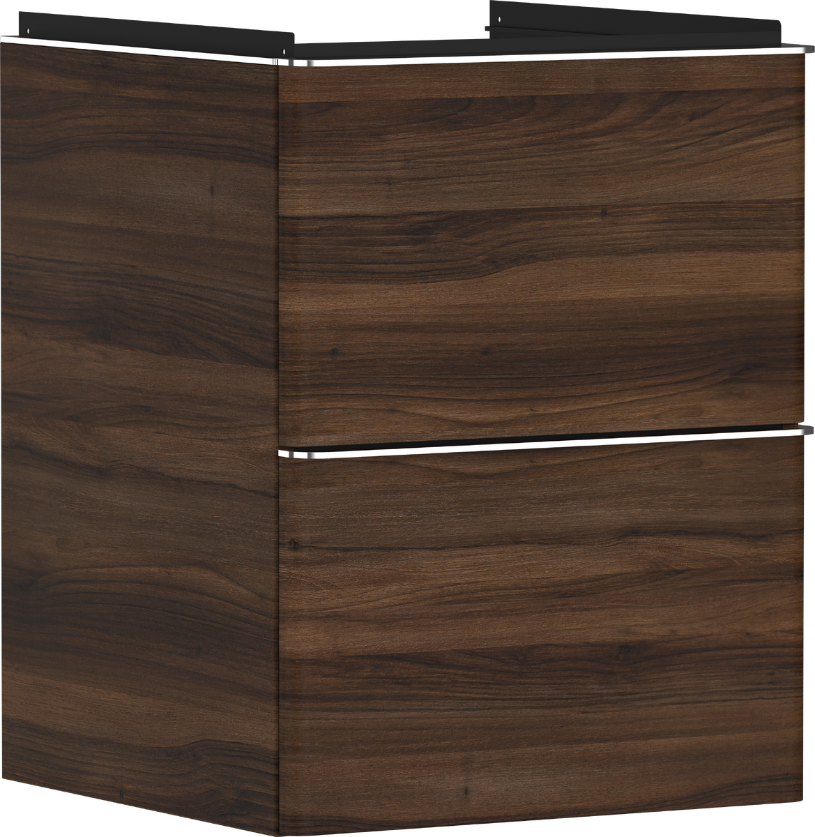 HANSGROHE Xelu Q Waschtischunterschrank Nussbaum Dunkel 480/475 mit 2 Schubkästen für Handwaschbecken #54022000 - Nussbaum Dunkel