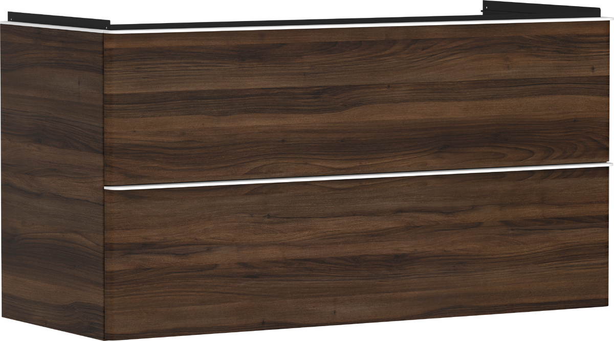 HANSGROHE Xelu Q Waschtischunterschrank Nussbaum Dunkel 1180/475 mit 2 Schubkästen für Waschtisch #54038700 - Nussbaum Dunkel