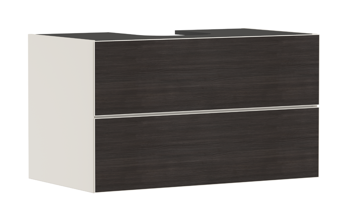 HANSGROHE Xevolos E Waschtischunterschrank Sandbeige Matt 980/550 mit 2 Schubkästen für Konsole mit Ausschnitt mittig #54191730 - Sandbeige Matt