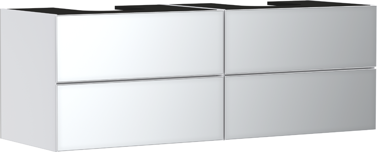 HANSGROHE Xevolos E Waschtischunterschrank Mattweiß 1570/550 mit 4 Schubkästen für Konsole mit 2 Ausschnitten #54199320 - Mattweiß