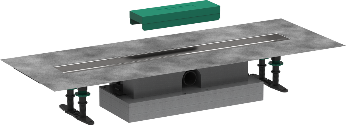 HANSGROHE uBox universal Komplettset für flache Installation 700 für Duschrinnen Fertigsets #56017180