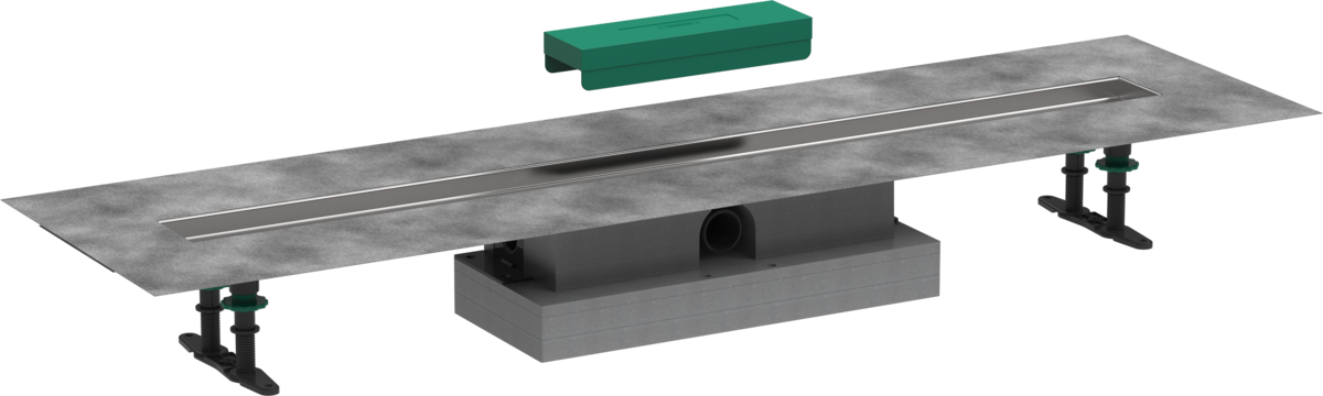 HANSGROHE uBox universal Komplettset für flache Installation 1000 für Duschrinnen Fertigsets #56020180