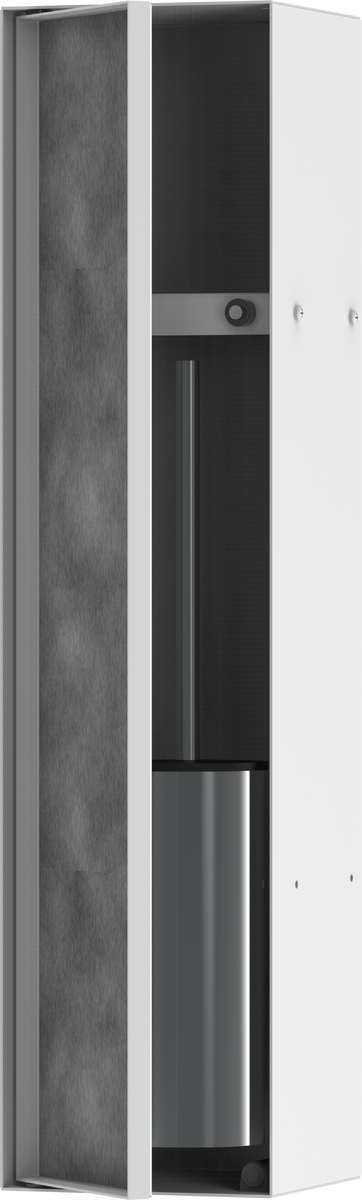 HANSGROHE XtraStoris Rock Einbau Toilettenbürstenhalter mit Ablage und befliesbarer Tür #56060700 - Mattweiß