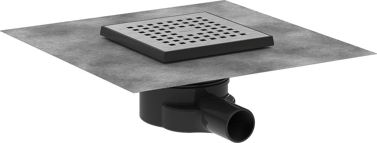 HANSGROHE RainDrain Point Komplettset Punktablauf 150/150 #56248800 - Edelstahl gebürstet
