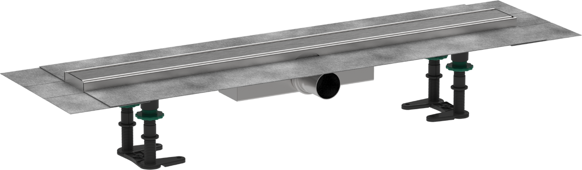 HANSGROHE RainDrain Compact Komplettset Duschrinne 700 für flache Installation #56164800 - Edelstahl gebürstet