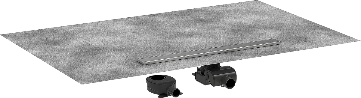 HANSGROHE RainDrain Allround Komplettset Duschrinne 700 für Standard-/flache Installation #56186800 - Edelstahl gebürstet