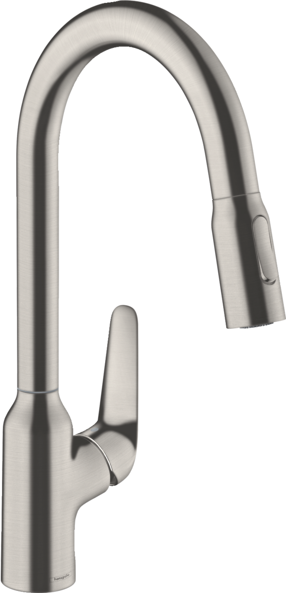 HANSGROHE Focus M42 Einhebel-Küchenmischer 220, Ausziehbrause, 2jet #71800800 - Edelstahl Finish