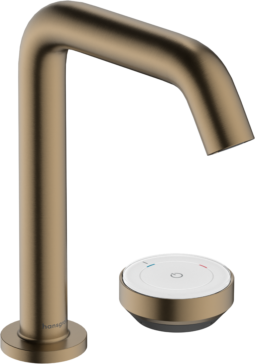 HANSGROHE Tecturis S 2-Loch Waschtischmischer 150 CoolStart EcoSmart+ mit Ablaufgarnitur #73353140 - Brushed Bronze