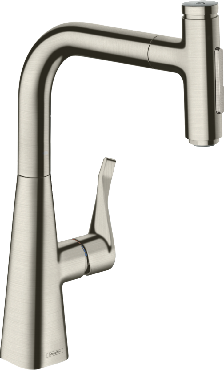 HANSGROHE Metris Select M71 Einhebel-Küchenmischer 240, Ausziehbrause, 2jet #73822800 - Edelstahl Finish