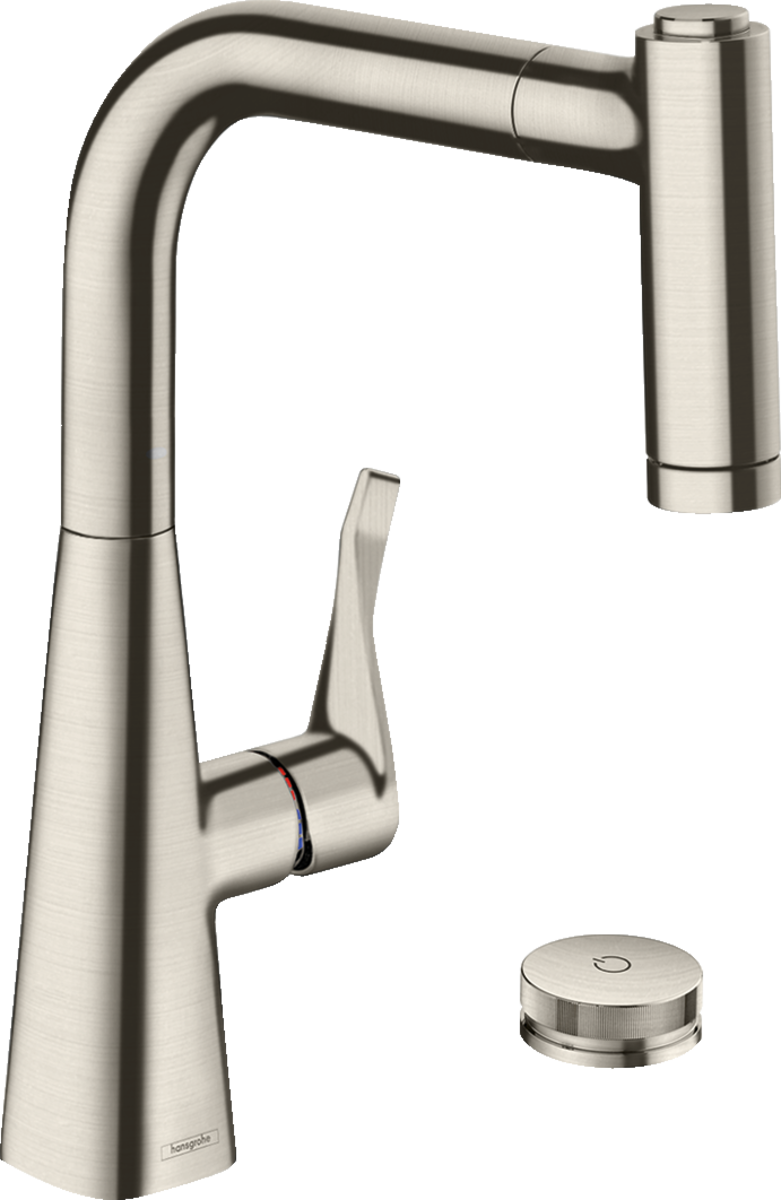 HANSGROHE Metris Select M71 2-Loch Einhebel-Küchenmischer 220, Ausziehbrause, 2jet, sBox #73805800