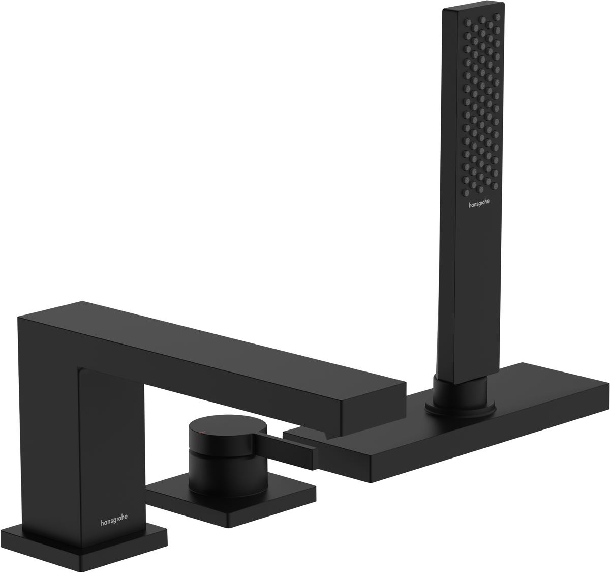 HANSGROHE Tecturis E 3-Loch Einhebel-Wannenrandmischer mit sBox #73443670 - Mattschwarz