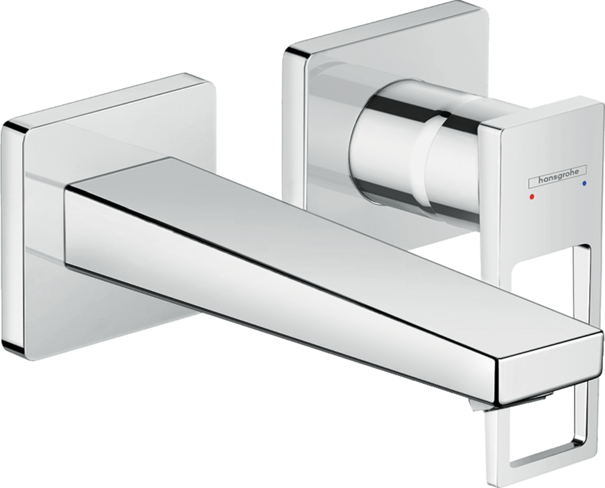HANSGROHE Metropol Einhebel-Waschtischmischer Unterputz für Wandmontage mit Bügelgriff und Auslauf 16,5 cm #74525000 - Chrom