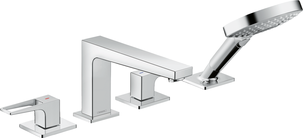 HANSGROHE Metropol 4-Loch Wannenrandarmatur mit Bügelgriffen für Secuflex #74552000 - Chrom