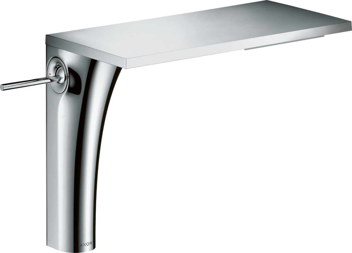 HANSGROHE AXOR Massaud Einhebel-Waschtischmischer 220 für Aufsatzwaschtische mit Ablaufgarnitur #18020000 - Chrom