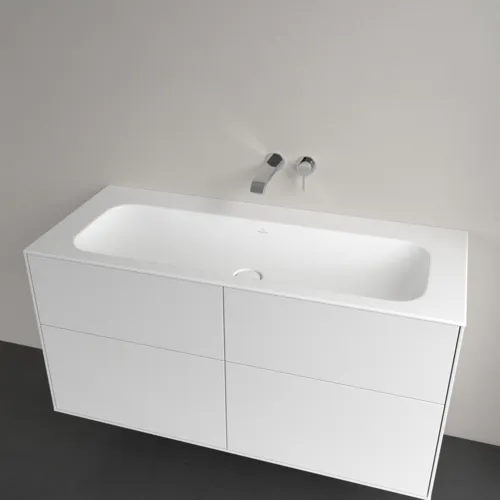 VILLEROY BOCH Finion Schrankwaschtisch, 1200 x 500 x 160 mm, ohne Überlauf, Weiß Alpin CeramicPlus #4164C3R1, Bild 4