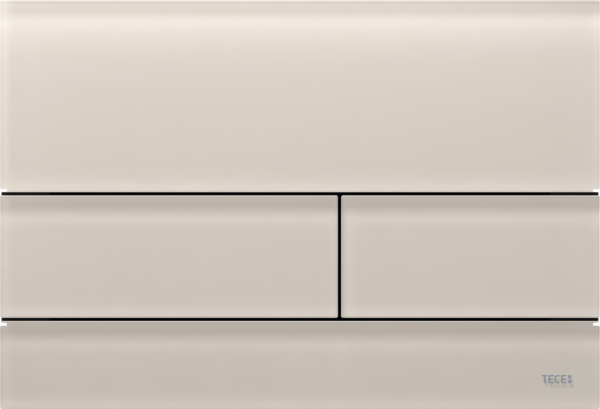 TECE TECEsquare II WC-Betätigungsplatte Glas für Zweimengentechnik, Glas sandbeige satiniert #9240827