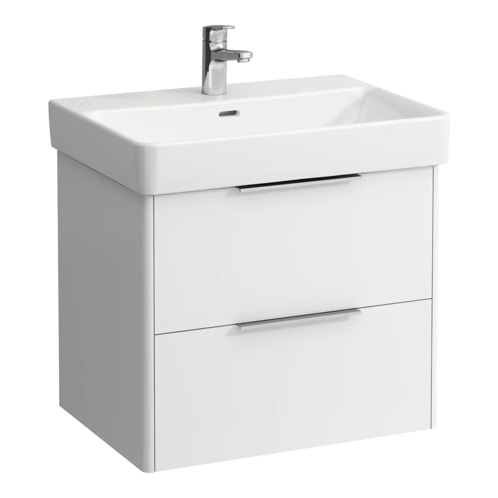 LAUFEN BASE Waschtischunterbau, 2 Schubladen, passend zu Waschtisch H810964 615 x 440 x 530 mm #H4022921102601 - 260 - Weiß matt