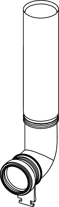 TECE TECE-Ersatzteil Spülrohr mit O-Ring für 8 cm Spülkasten, Nassbau #9820192