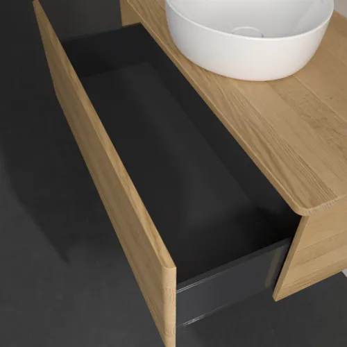 VILLEROY BOCH Antao Waschbeckenunterschrank, 1 Auszug, 1000 x 360 x 500 mm, Front ohne Struktur, Honey Oak / Honey Oak #K31011HN, Bild 7