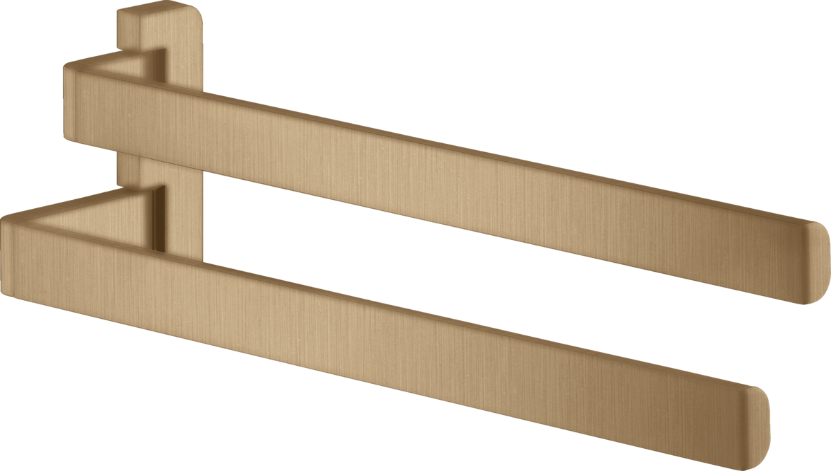 HANSGROHE AXOR Universal Softsquare Handtuchhalter zweiarmig #42821140 - Brushed Bronze