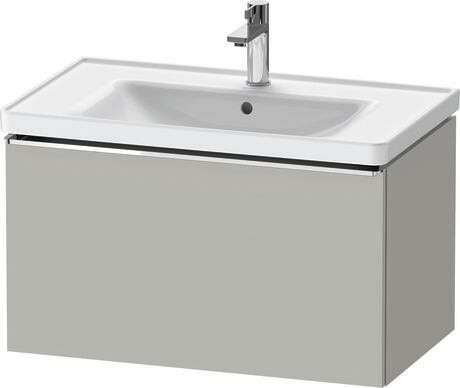 DURAVIT Waschtischunterbau wandhängend DE4255 Design by Bertrand Lejoly #DE4255010070000 - Farbe M07, Betongrau Matt Dekor, Griff Bronze 784 x 452 mm
