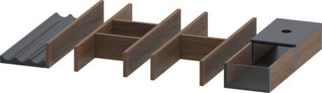 DURAVIT Einrichtungssystem Set UV0508 #UV0508077770000 - Farbe M77, Amerikanischer Nussbaum, Material: Massivholz 442 x 371 mm