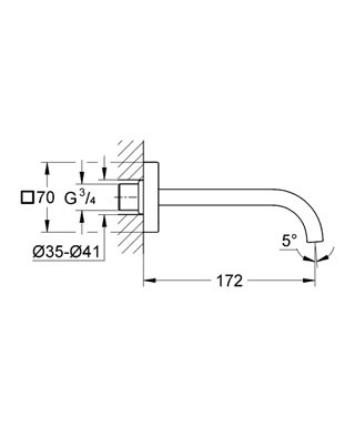 GROHE Allure Wanneneinlauf 13201000 chrom