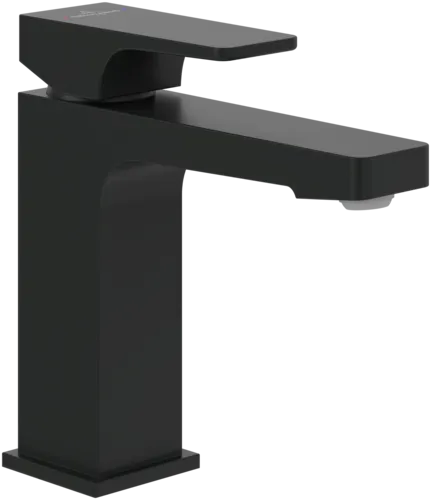 VILLEROY BOCH Architectura Square Einhebel-Waschtischarmatur mit Zugstangen- Ablaufgarnitur, Matt Black #TVW125001000K5