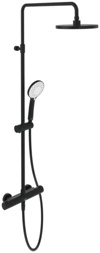 VILLEROY BOCH Universal Showers Duschsystem mit drei Funktionen für Wandmontage, Matt Black #TVS109002000K5