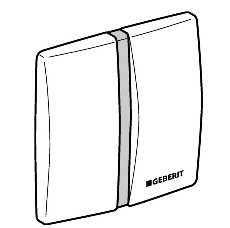 GEBERIT Abdeckplatte aus Zinkdruckguss zu UR-Stg IR mattverchromt 240.560.46.1