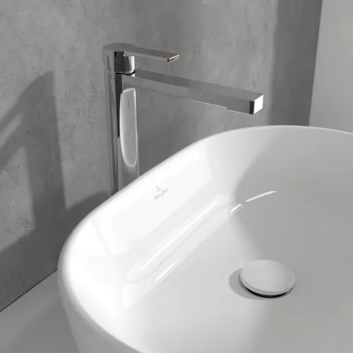 VILLEROY BOCH Architectura Einhebel-Waschtischarmatur erhöht mit Push-Open-Ablaufgarnitur, Chrom #TVW10300500061, Bild 2