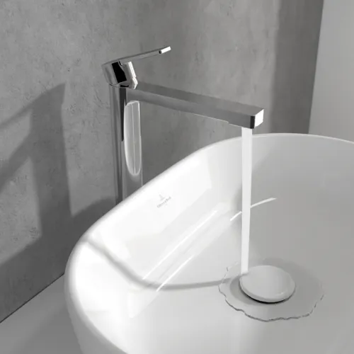 VILLEROY BOCH Architectura Einhebel-Waschtischarmatur erhöht mit Push-Open-Ablaufgarnitur, Chrom #TVW10300500061, Bild 7