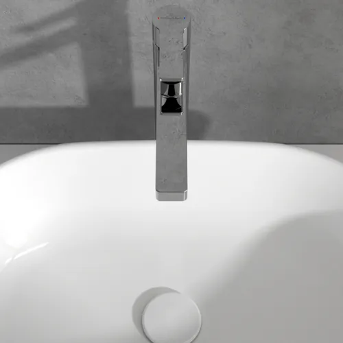 VILLEROY BOCH Architectura Einhebel-Waschtischarmatur erhöht mit Push-Open-Ablaufgarnitur, Chrom #TVW10300500061, Bild 5