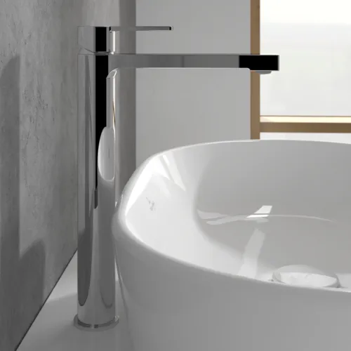 VILLEROY BOCH Architectura Einhebel-Waschtischarmatur erhöht mit Push-Open-Ablaufgarnitur, Chrom #TVW10300500061, Bild 3
