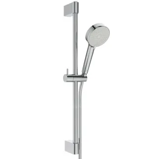 IDEAL STANDARD IDEALRAIN - Brausekombination mit Brausestange 143x305x644 mm in chrom, 6 l/min (3 bar) - Strahlregler, Variable Strahlarten, Breite Brause #BE235AA - Chrom