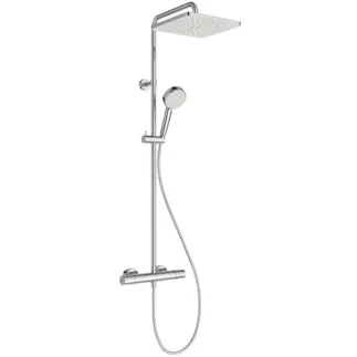 IDEAL STANDARD CERATHERM T25 N - Duschsystem AP 315x510.5x1117 mm in chrom, 8.0 l/min (3 bar) - Variable Strahlarten, Thermostatfunktion, Wasser- & Energiesparend, Sicherheitssperre #A8525AA - Chrom