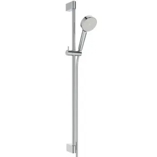 IDEAL STANDARD IDEALRAIN - Brausekombination mit Brausestange 143x305x944 mm in chrom, 6 l/min (3 bar) - Strahlregler, Variable Strahlarten, Breite Brause #BE236AA - Chrom