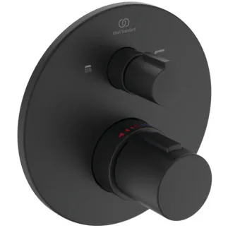 IDEAL STANDARD CERATHERM T100 - Badearmatur UP Bausatz 2 163x105x163 mm in schwarz, Kit 1 required (A1000), 23.0 l/min (3 bar) - Thermostatfunktion, Wasser- & Energiesparend, Sicherheitssperre. BITTE BEACHTEN SIE: Dieses Produkt wird aus dem Sortiment genommen und durch A8584XG ersetzt. #A5814XG - Silk Black