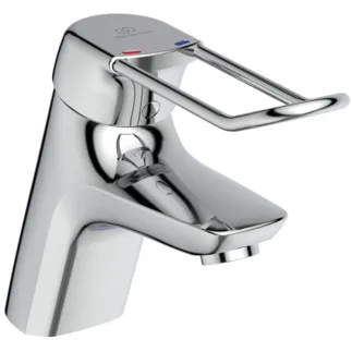 IDEAL STANDARD CERAMIX BLUE - Waschtischarmatur 55x219x155 mm, 135 mm vertikaler Abstand bis Mitte Auslauf in chrom, 5 l/min (3 bar), ohne Ablaufgarnitur - EasyFix, Strahlregler, Click-Technologie, CoolBody, Durchflussbegrenzer, EPD, FirmaFlow, IdealPure Technologie, Vandalismussicher, SmartShine Oberfläche #A5825AA - Chrom