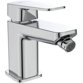 IDEAL STANDARD TONIC II - Bidet Armatur 39x153x136 mm, 121 mm vertikaler Abstand bis Mitte Auslauf in chrom, 5 l/min (3 bar), mit Ablaufgarnitur - EasyFix, Strahlregler, Einstellbarer Auslauf, Durchflussbegrenzer, EPD, FirmaFlow, SmartShine Oberfläche #A6336AA - Chrom