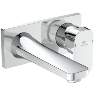 IDEAL STANDARD TONIC II - Wand-Waschtischarmatur 193x197x111.5 mm, 180 mm vertikaler Abstand bis Mitte Auslauf in chrom, Kit 1 required (A5948), 5 l/min (3 bar), ohne Ablaufgarnitur - Click-Technologie, Durchflussbegrenzer, EPD, SmartShine Oberfläche #A6334AA - Chrom