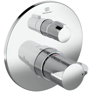 IDEAL STANDARD CERAPLUS SAFE - Brausearmatur UP Bausatz 2 163x105x163 mm in chrom, Kit 1 required (A1000), 30 l/min (3 bar) - Thermostatfunktion, Wasser- & Energiesparend, Thermische Desinfektion, Sicherheitssperre, SmartShine Oberfläche. BITTE BEACHTEN SIE: Dieses Produkt wird aus dem Sortiment genommen und durch A8592AA ersetzt. #A6868AA - Chrom